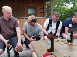 Aufbau für die Waldfete 2022